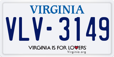 VA license plate VLV3149