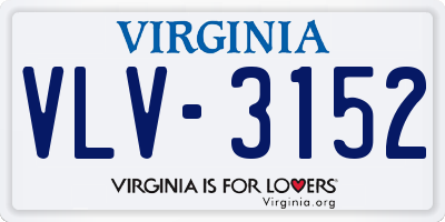 VA license plate VLV3152
