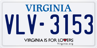 VA license plate VLV3153