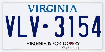 VA license plate VLV3154