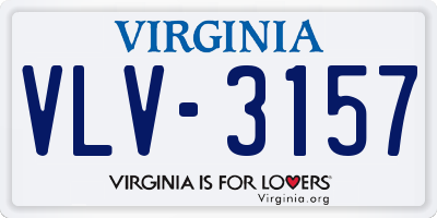 VA license plate VLV3157