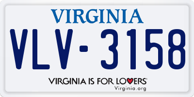 VA license plate VLV3158