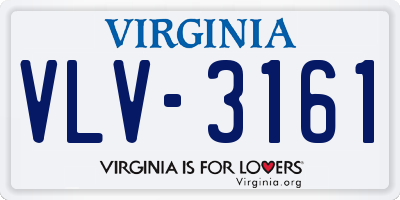 VA license plate VLV3161