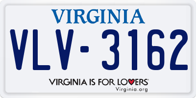 VA license plate VLV3162