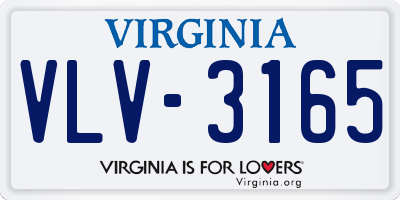 VA license plate VLV3165