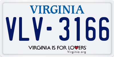 VA license plate VLV3166