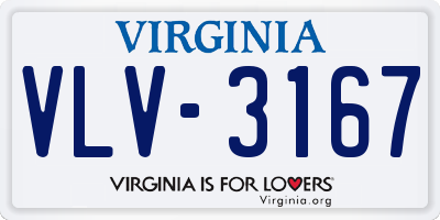 VA license plate VLV3167