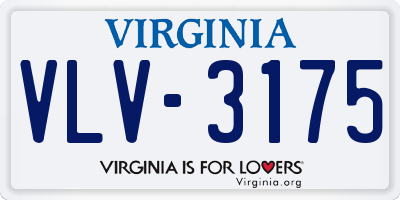 VA license plate VLV3175