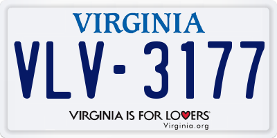 VA license plate VLV3177