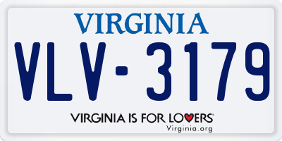 VA license plate VLV3179