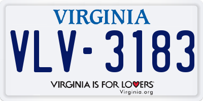 VA license plate VLV3183