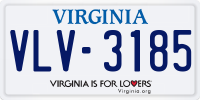 VA license plate VLV3185