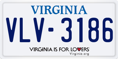 VA license plate VLV3186