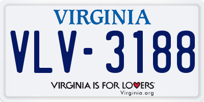 VA license plate VLV3188
