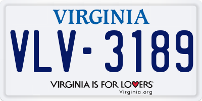 VA license plate VLV3189