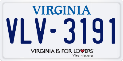 VA license plate VLV3191