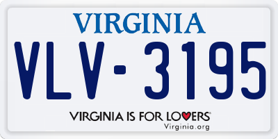VA license plate VLV3195