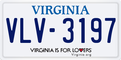 VA license plate VLV3197