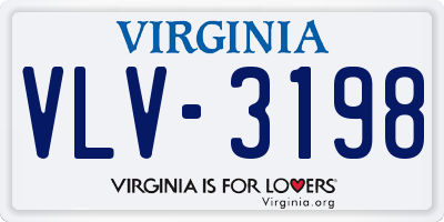 VA license plate VLV3198