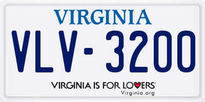 VA license plate VLV3200