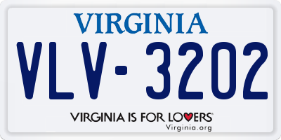 VA license plate VLV3202