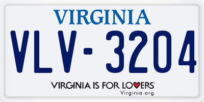 VA license plate VLV3204