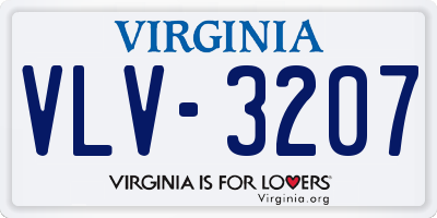 VA license plate VLV3207