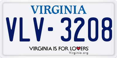 VA license plate VLV3208