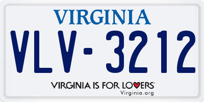 VA license plate VLV3212