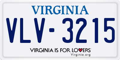 VA license plate VLV3215