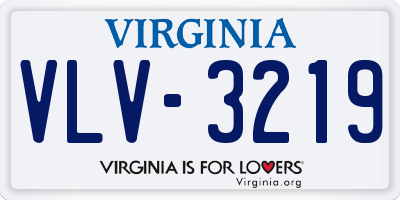 VA license plate VLV3219