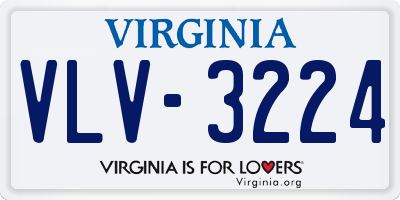 VA license plate VLV3224