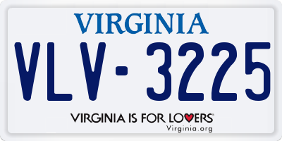 VA license plate VLV3225