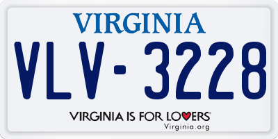 VA license plate VLV3228