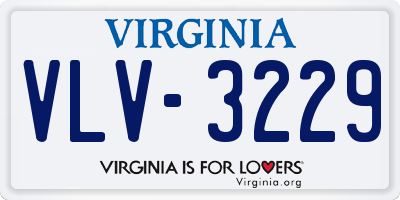 VA license plate VLV3229