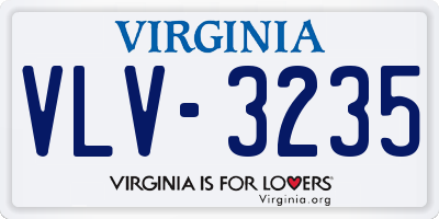 VA license plate VLV3235