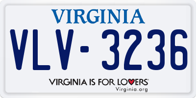 VA license plate VLV3236