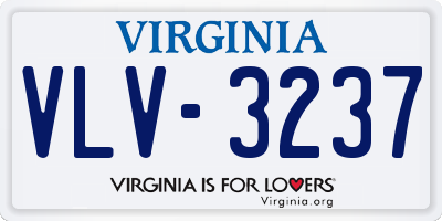VA license plate VLV3237