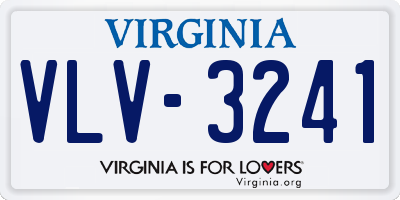 VA license plate VLV3241