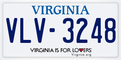 VA license plate VLV3248