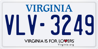 VA license plate VLV3249