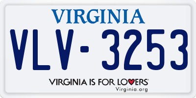 VA license plate VLV3253
