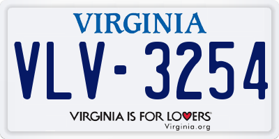 VA license plate VLV3254