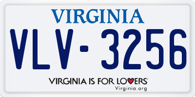 VA license plate VLV3256