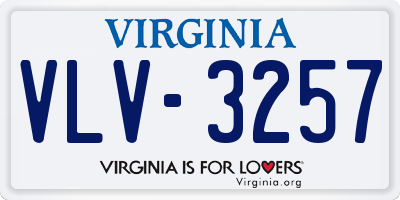 VA license plate VLV3257