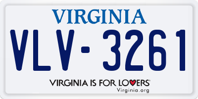 VA license plate VLV3261