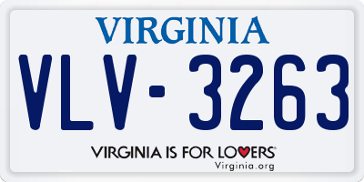VA license plate VLV3263