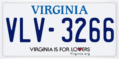 VA license plate VLV3266