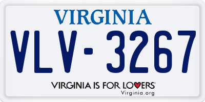 VA license plate VLV3267