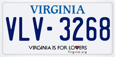 VA license plate VLV3268